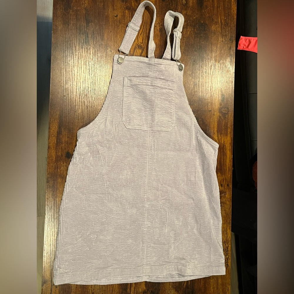 Light Purple Corduroy Skirt Overalls